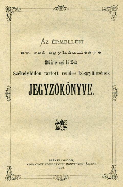Érmelléki egyházmegye közgyűlési jegyzőkönyvei
